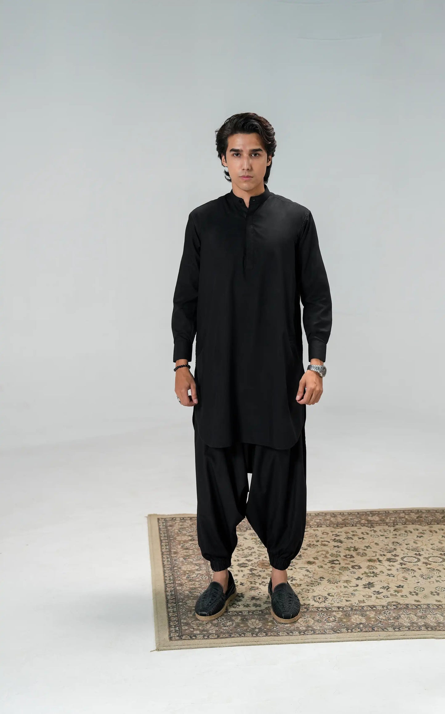 Elegant Noir Harem Pants