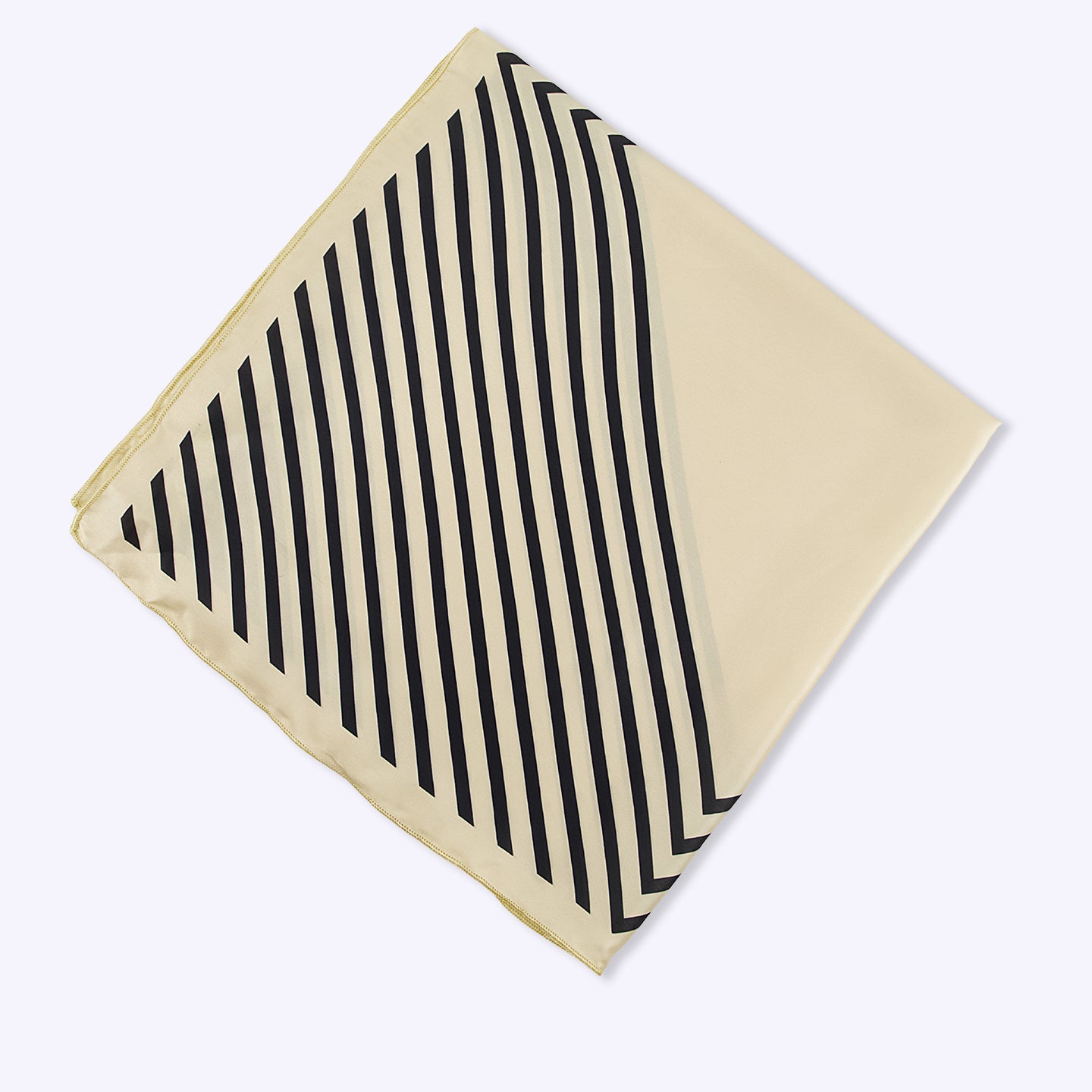 Linear Noir Silk Square