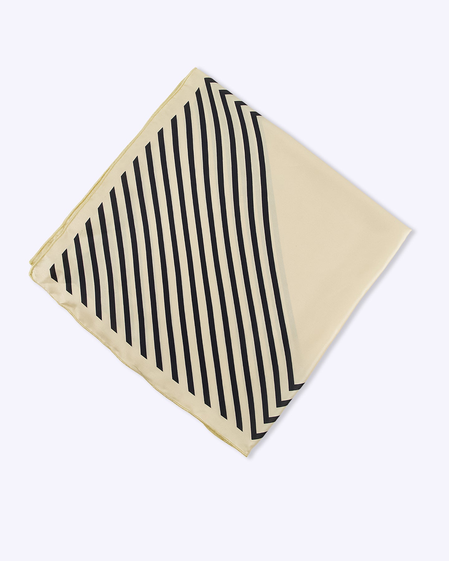 Linear Noir Silk Square