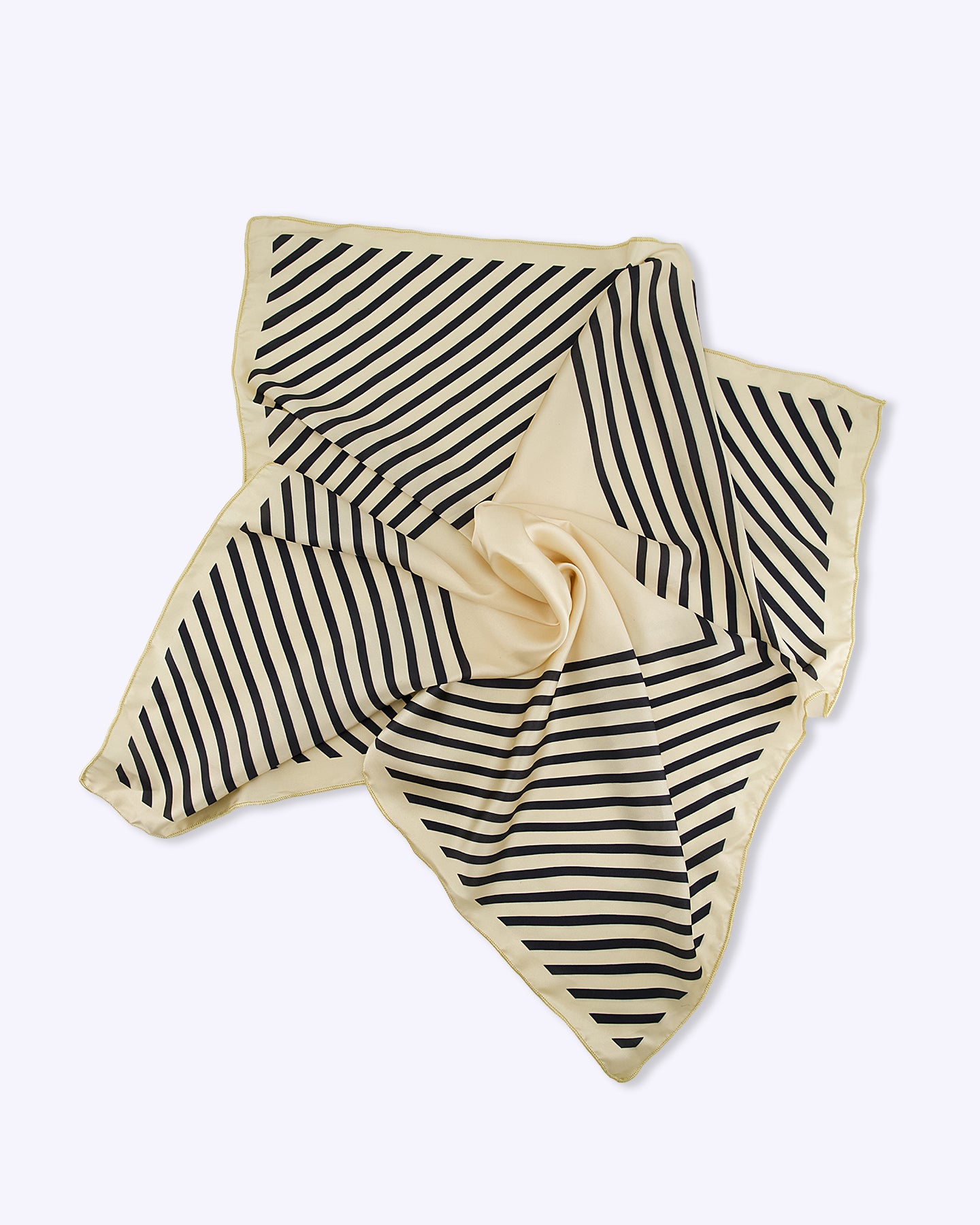 Linear Noir Silk Square