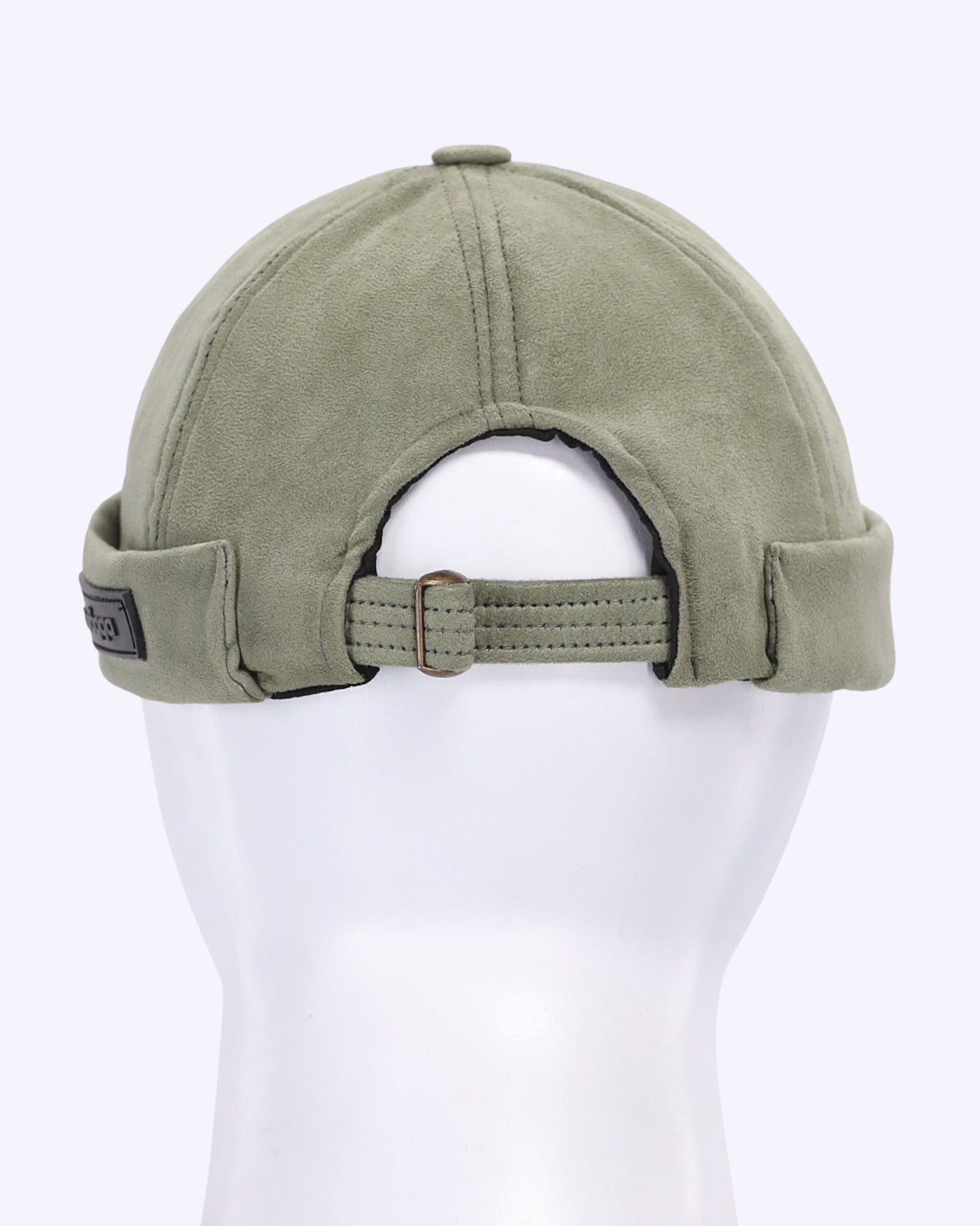 Suede Docker Caps - Olive Green