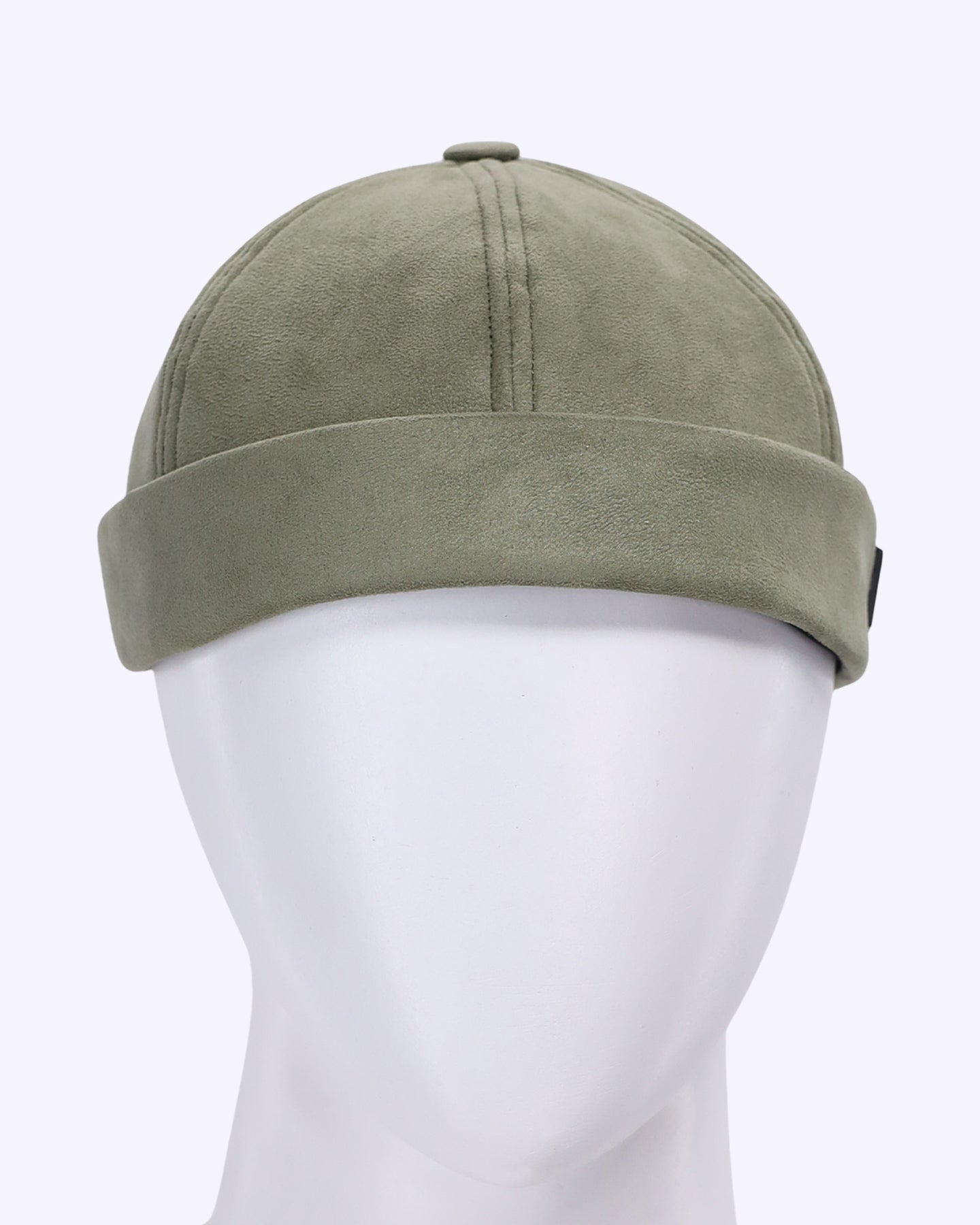 Suede Docker Caps - Olive Green