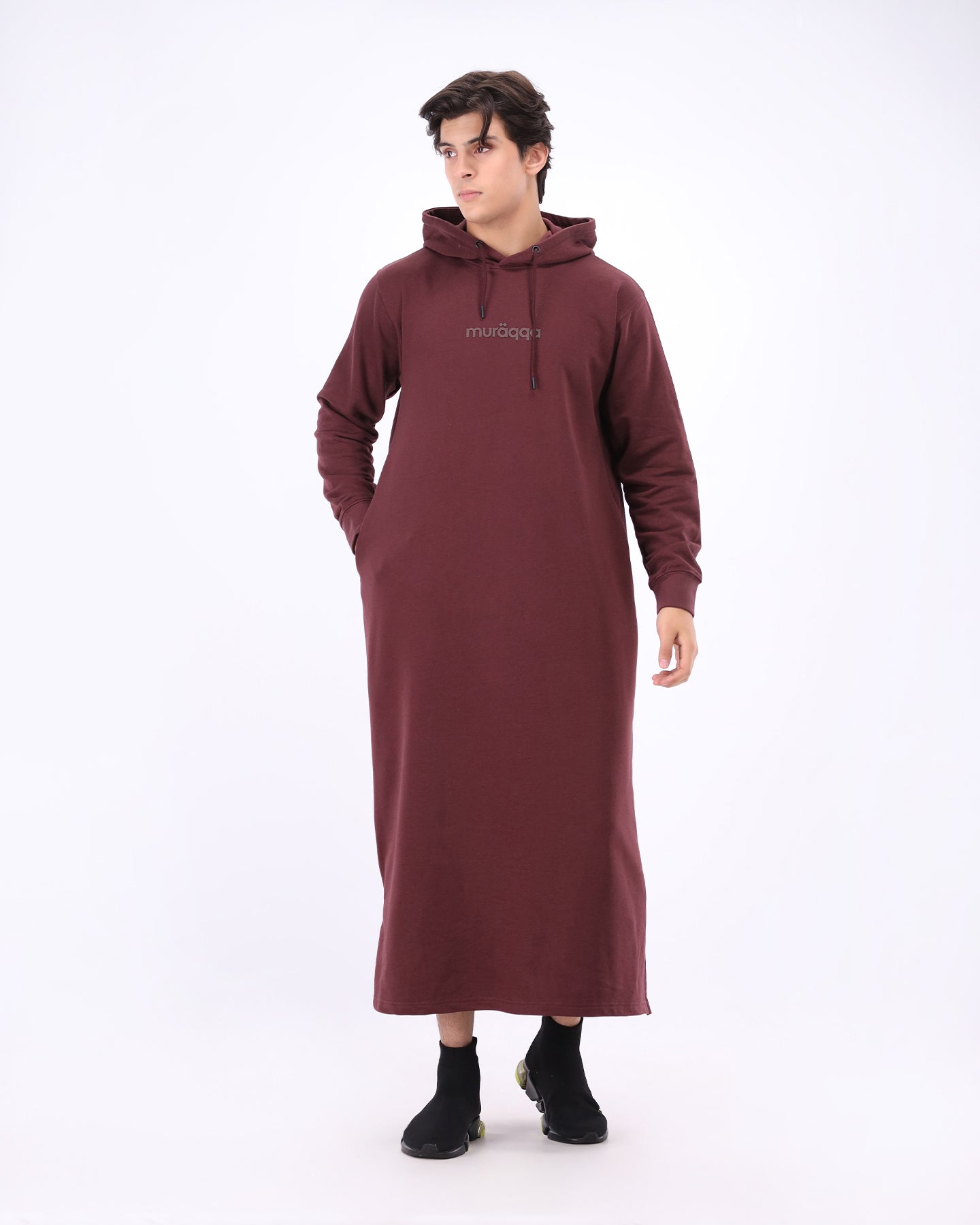Thobe Flow Hoodie - Plum Red