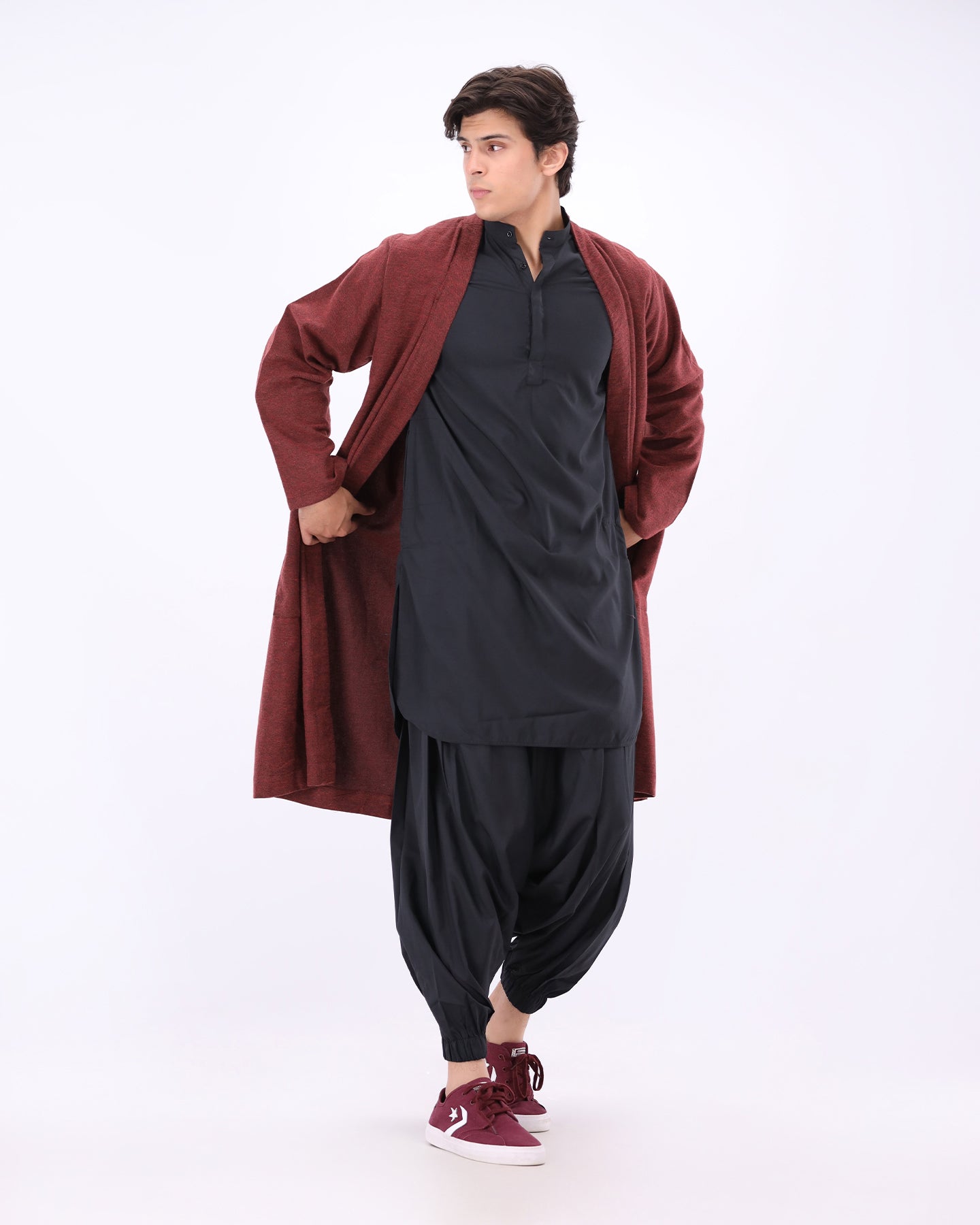 Wanderer Drape - Maroon