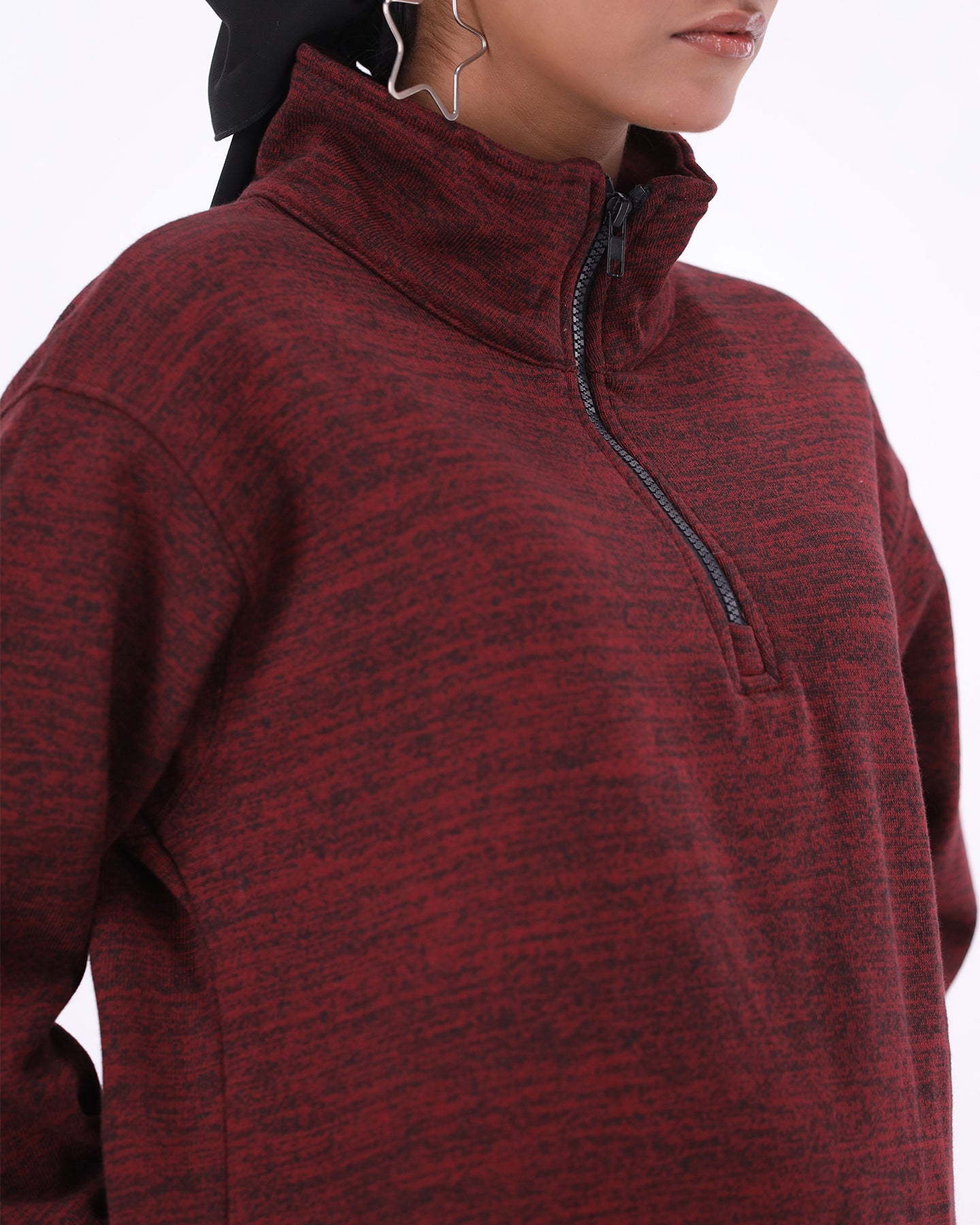 Milano Mock Neck Shirt - Red