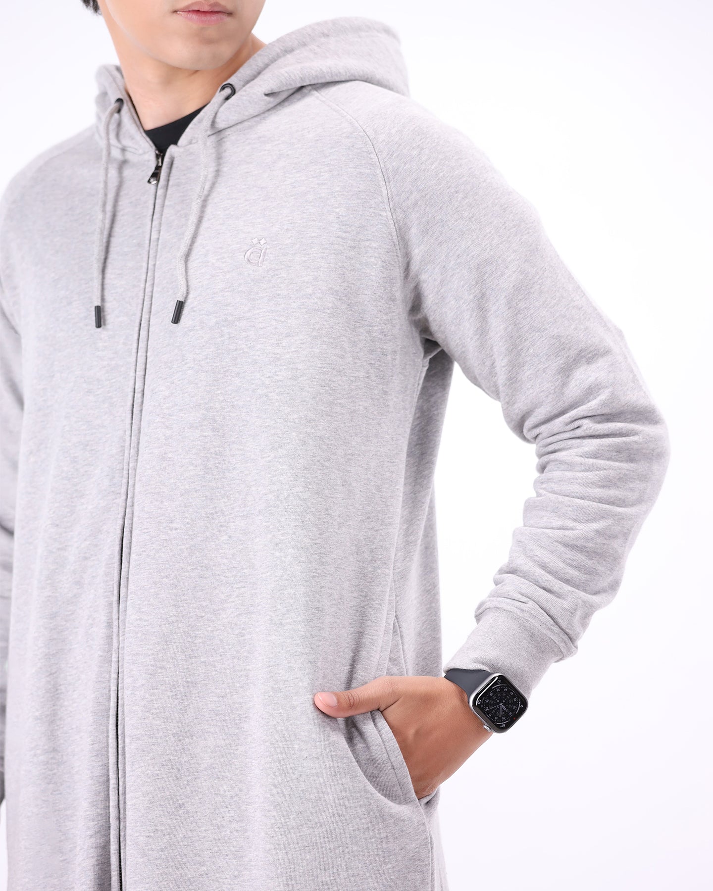Halo Zipper - Heather Grey